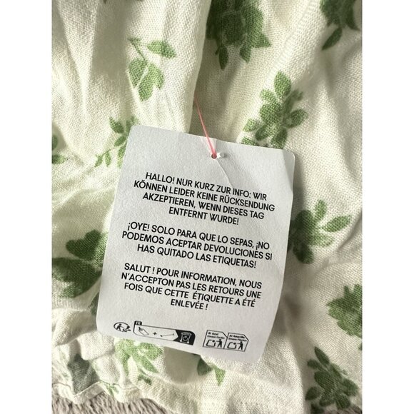 ASOS DESIGN slash neck button down dropped waist maxi dress green floral 6 New - Picture 10 of 16